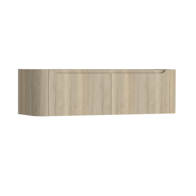 H&R meubles de salle de bains Juice Meuble sous vasque - 140x45x40cm - coins arrondis - 2 tiroirs - poignée intégrée - french oak