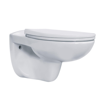 QeramiQ Basic Start Classico Pack WC suspendu - 54,5x35,5cm - à fond creux - sans bride - abattant softclose - blanc brillant
