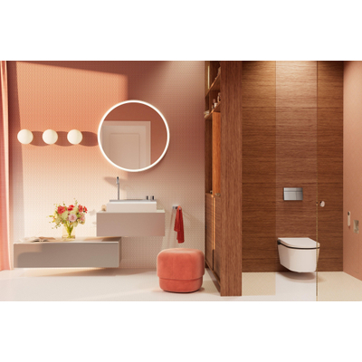 Hansgrohe Lavapura WC Douche - 48 cm - avec siège de toilette - télécommande - mat insonorisant - SmartClean - blanc