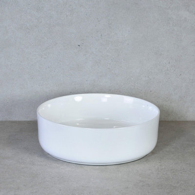 H&R Badmeubelen Note waskom - 37x12cm - opbouw - keramiek - wit glans