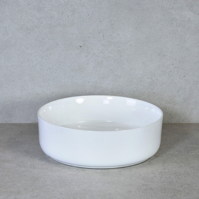 QeramiQ Note Vasque à poser 37x12cm céramique blanc brillant