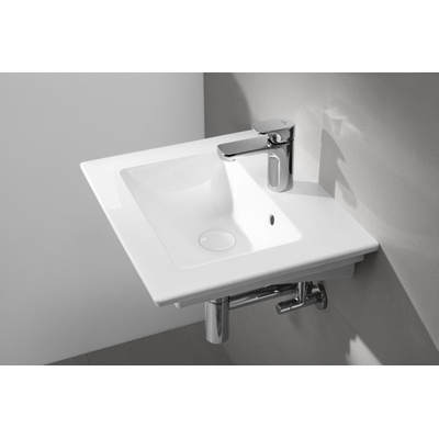 Villeroy & Boch venticello fontein - 500x420mm - met overloop - 1 kraangat CeramicPlus - White Alpine (glans wit)