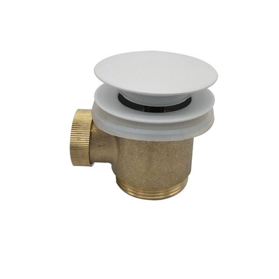 Wiesbaden Caral clickwaste afvoerplug vrijstaand bad 1 1/2" mat wit OUTLETSTORE