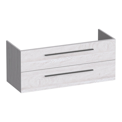 BRAUER Trust wastafelonderkast 120 excl. opbouwgrepen 2 softclose lades en 2 sifon uitsparingen - Forest Seashell