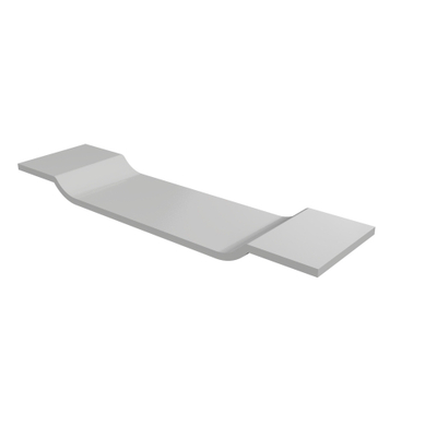 Crosstone by Arcqua Pont de baignoire Solid Surface 80x20cm blanc mat