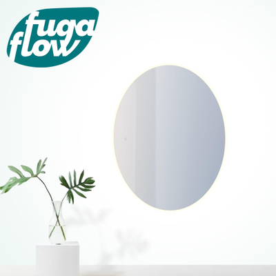 FugaFlow Eccelente Arredo miroir de salle de bain ovale 60x80cm avec éclairage indirect à led avec chauffage du miroir et interrupteur tactile