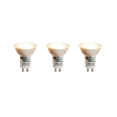 Luedd Lampe LED - lot de 3 - GU10 - 6W - 2700K - 450LM - à intensité réglable