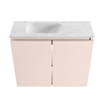 MONDIAZ TURE-DLUX 60cm toiletmeubel Rosee. EDEN wastafel Opalo positie links. Zonder kraangat.