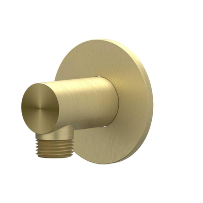 IVY Concord Ensemble de douche pluie - encastré - inverseur d’arrêt 2 voies - bras de plafond 20 cm - pomme de douche principale medium ronde 25 cm - barre de douche avec sortie - flexible de douche 150 cm - douchette à main bâton - RVS316 - or mat brossé