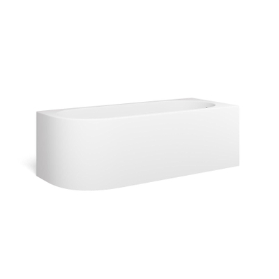 Looox Bath collection hoekbad - 170x70x55cm - rechts - mat wit licht beschadigd OUTLETSTORE