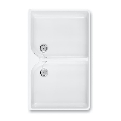 Villeroy & Boch O.novo uitstortgootsteen - 80x55cm - met overloop c+ - White Alpine (glans wit)