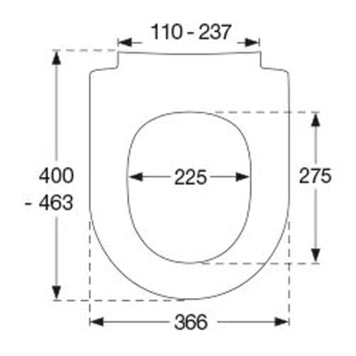 Pressalit Sway d2 abattant WC avec fermeture douce et déverrouillage rapide blanc