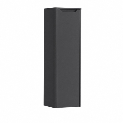 H&R badmeubelen Juice Hoge Kast - 40x35x130cm - met ronde hoeken - 1 deur - linksdraaiend - antraciet mat