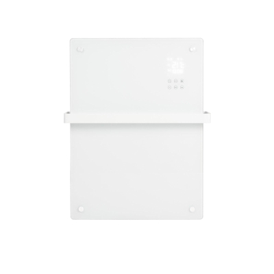 Eurom Alutherm Convecteur - 67.1x43.8cm - IP24 - 800 watts - Wi-Fi - mural - vertical - métal/verre - blanc