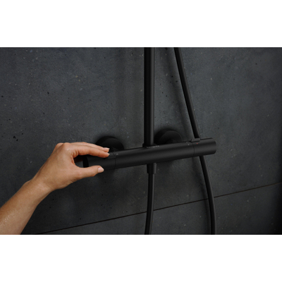 Hansgrohe Pulsify S Puro Showerpipe 260 1jet met thermostaat en handdouche 3jet mat zwart