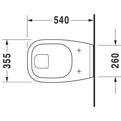 Duravit D-Code WC suspendu – à fond plat – profondeur 54 cm – blanc brillant