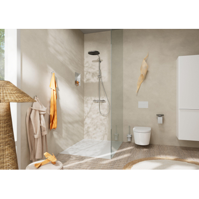 Hansgrohe Xelu Q Armoire haute - 165x40x35cm - 2 portes - poignée blanc mat - fermeture amortie - charnière à droite - high gloss white