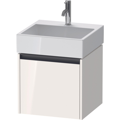 Duravit Ketho 2 meuble sous-lavabo avec 1 tiroir 48,4x46x44cm avec poignée anthracite blanc brillant