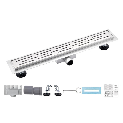 Saniclass 2.0 caniveau de douche 100cm avec grille avec cadre d'étanchéité inox