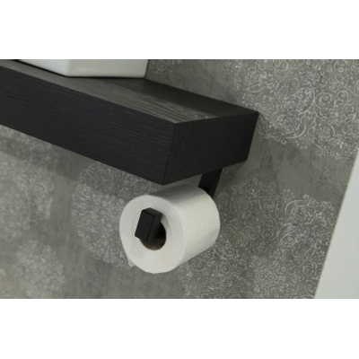 Looox Roll Porte-serviette pour lavabo 35cm Noir mat