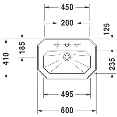 Duravit 1930 wastafel 60x41cm wit