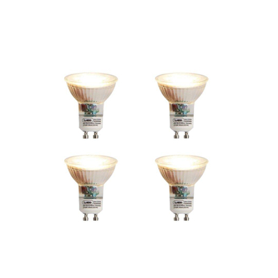 Luedd LED lamp - set van 4 - GU10 - 6W - 2700K - 450LM - dimbaar