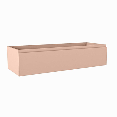 Mondiaz FOGE wastafelonderkast - 110x41x25cm - 1 lade - uitsparing links - softclose - Rosee