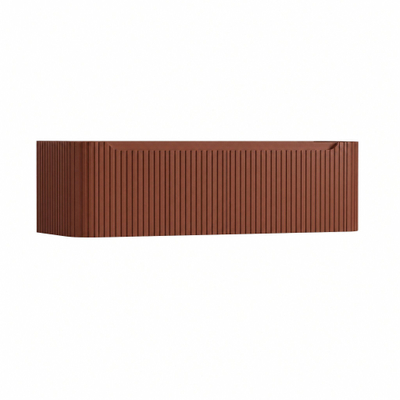 H&R Badmeubelen Juice Wastafelonderkast - 140x45x40cm - afgeronde hoeken - 3D-front - 2 lades - geïntegreerde greep - terra mat