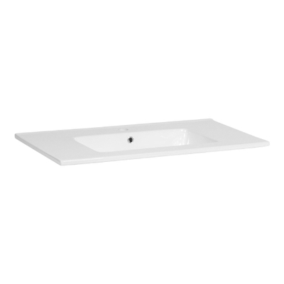 BASIN BRAUER Starfall - 80x46x2cm - trop-plein - 1 lavabo - 1 trou de robinet - céramique - brillant blanc