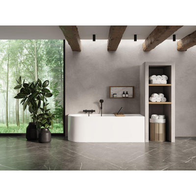 Collection de baignoire Looox baignoire d'angle - 170x70x55cm - gauche - blanc brillant