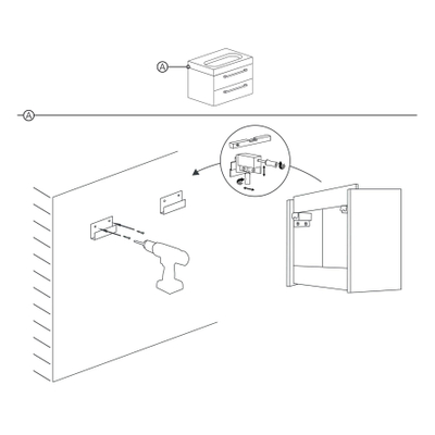 Differnz Somero Ensemble salle de bains 120x54x38cm FSC Blanc brillant