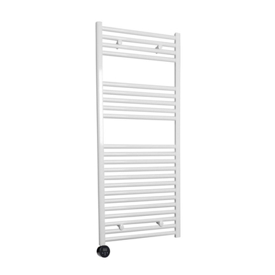 Sanicare Elektrische Radiator - 111.8x60cm - 730W - design - thermostaat - zwart - linksonder - wit