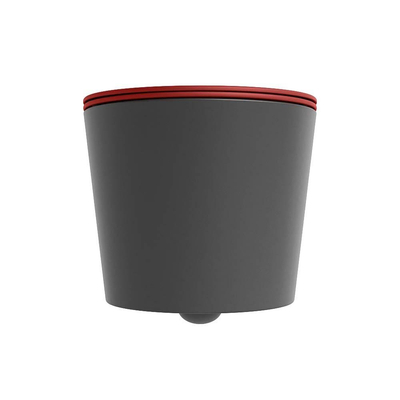 Mondiaz LAVIE WC suspendu – sans bride – 36 x 53 cm – avec abattant softclose – Dark grey (gris), abattant Fire (rouge)