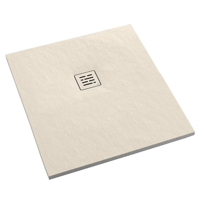 Aco Showerdrain douchevloer - 100x120x3.5cm - antislip - mat zand (beige)