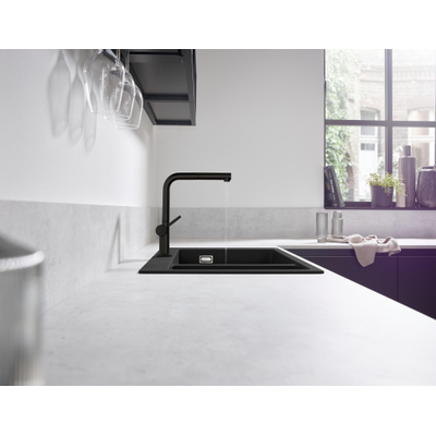 Hansgrohe Talis m54 - 1 greeps keukenmkr - 270 uittrekb uitloop - sbox - mat zwart