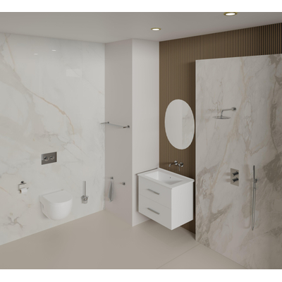 Fortifura Calvi Porte-serviettes - double - rond - chrome