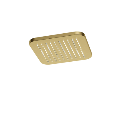 Hotbath Gal Hoofddouche Vierkant - 22 cm - PVD - geborsteld messing (goud)
