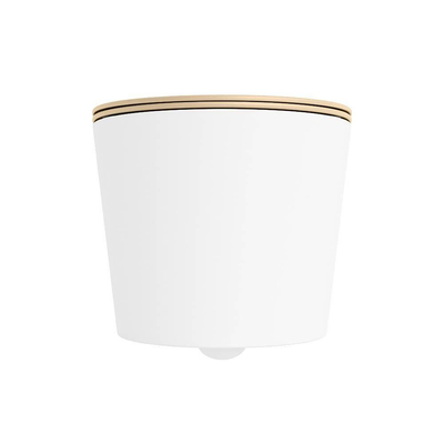 Mondiaz LAVIE WC suspendu – sans bride – 36 x 53 cm – avec abattant softclose – Talc (blanc), abattant Sand (beige)