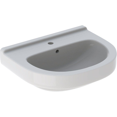 Geberit 300 Basic Lavabo Arco demi-rond avec trou de robinetterie avec trop-plein 60x49x19.5cm blanc
