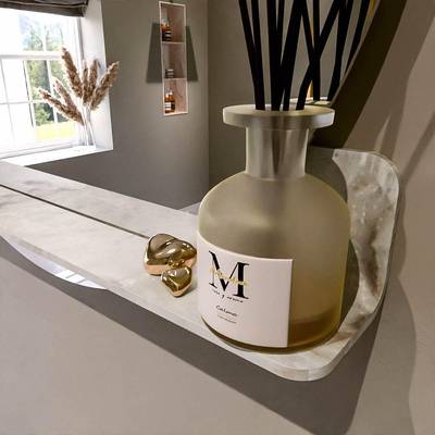 Mondiaz SPOT Miroir de salle de bain - rond 90cm - plan de miroir - couleur Frappe