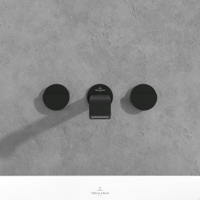 Villeroy & Boch Dawn Robinet de lavabo à trois trous - noir mat