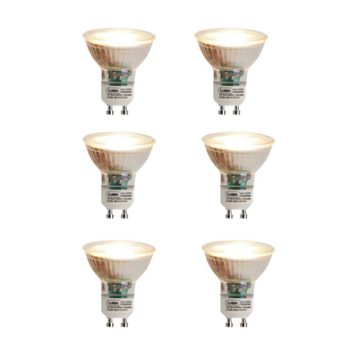 Luedd LED lamp - set van 6 - GU10 - 7w - 2700K - 500LM - dimbaar