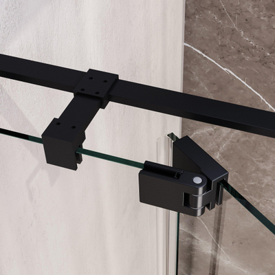 BRAUER Stellar Douchecabine - 100x80x200cm - draaideur - glascoating - omkeerbaar - helder glas - mat zwart