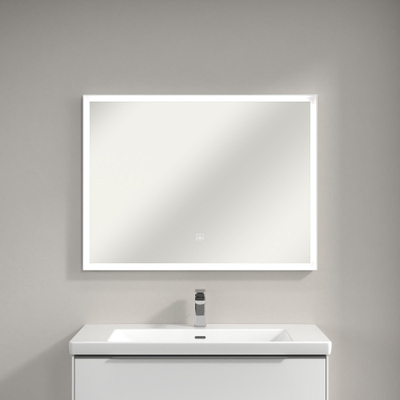 Villeroy & Boch Subway 3.0 spiegel - 100x75cm LED licht rondom - mat zilver