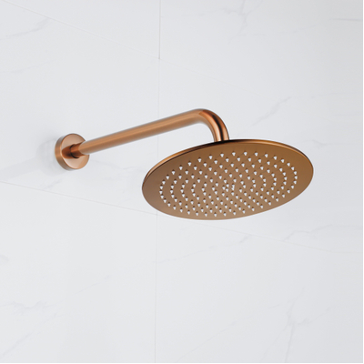 FugaFlow Eccelente Acces Douche de tête - 30cm rond 6mm Cuivre brossé PVD (Cuivre)