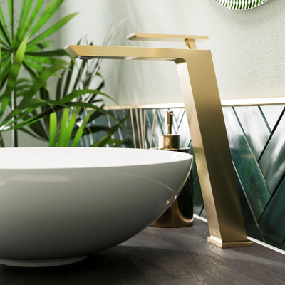 Crosswater Limit wastafelkraan hoog geborsteld Messing SHOWROOMMODEL