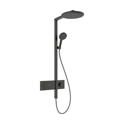 Hansgrohe Raindance alive showerpipe - 300 1 jet thermostaat - Brushed Black Chrome (antraciet)