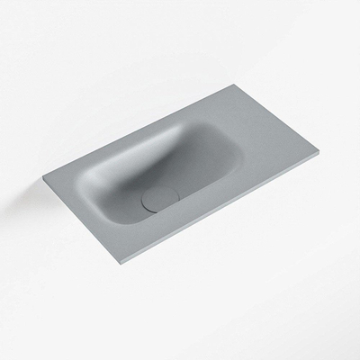 Mondiaz EDEN Lavabo compact - 40x23x0.9cm - vasque à gauche - sans trous de robinet - pour meuble WC - Solid surface - Plata