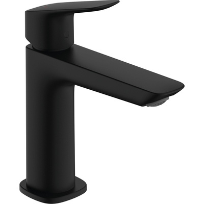 Hansgrohe Logis Fine - 1 greeps wastafelkraan - 100 met afvoerplug - mat zwart