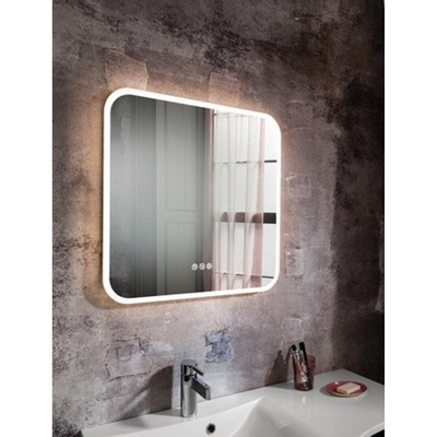 Crosswater Svelte Spiegel - 60x60cm - met LED verlichting rondom - aluminium (zilver)